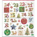 2015 christmas gift tags glitter stickers with high quality